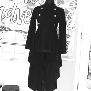 Mock Neck Dip Hem Top